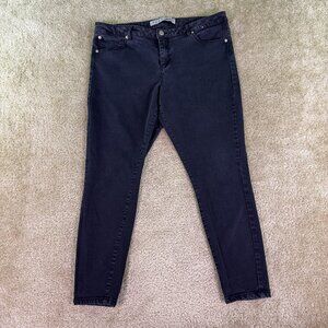 Denim Co. Women’s Black Ankle Skinny Jeans Size 14 Mid Rise 36x25 F084